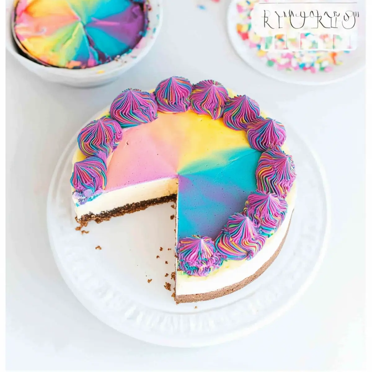 Tie Dye Cheesecake - Sprinkles For Breakfast