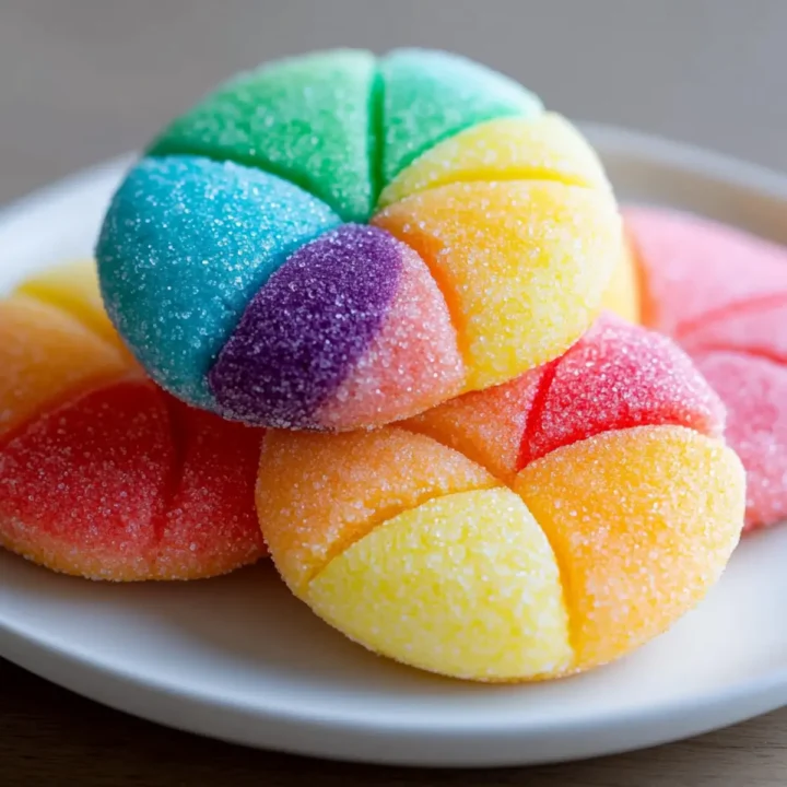 Colorful Rainbow Jello Sugar Cookies with Four Vibrant Flavors - Zest Plate