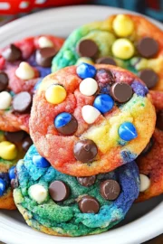 Rainbow Chocolate Chip Cookies Recipe