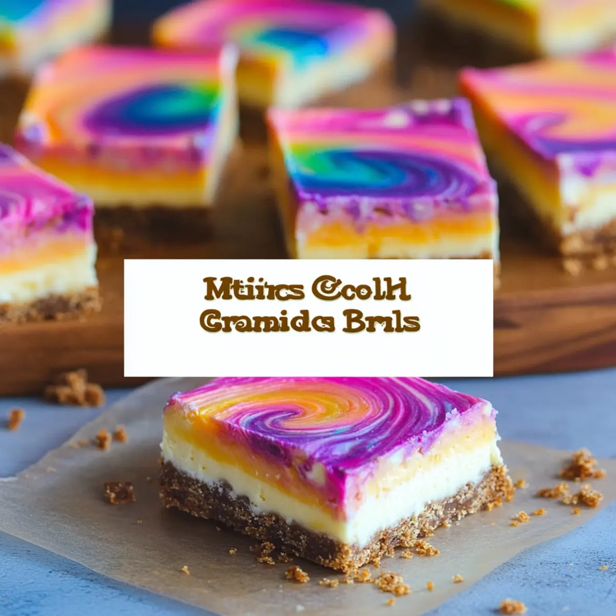 Irresistibly Colorful Rainbow Cheesecake Swirl Bars Recipe 2